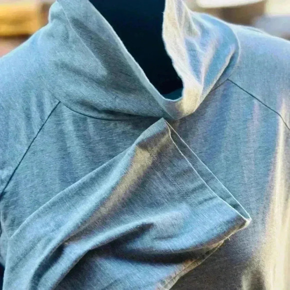 J. Jill Luxe Supima Turtleneck Tunic XLT Heather Gray casual minimalist - Picture 5 of 5